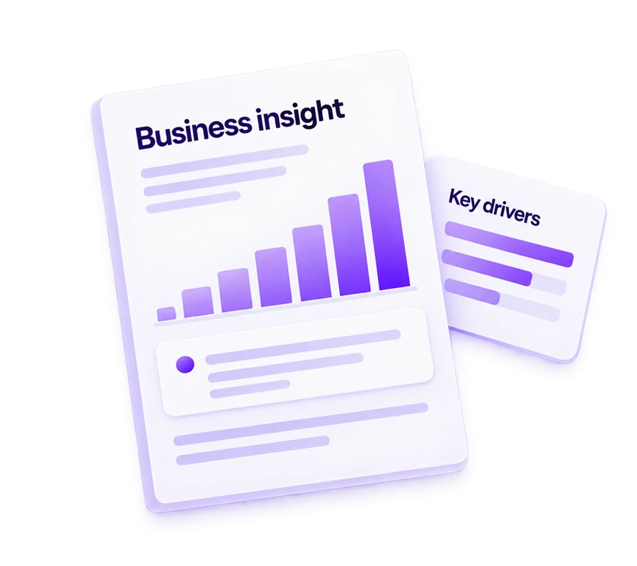 Illustrative analytical report and key-driver summary